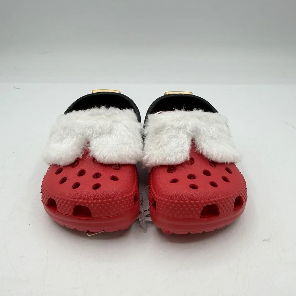 Crocs Littles Santa Claus Classic Clogs Toddler Size C2/C3 Red‎ Christmas Shoes